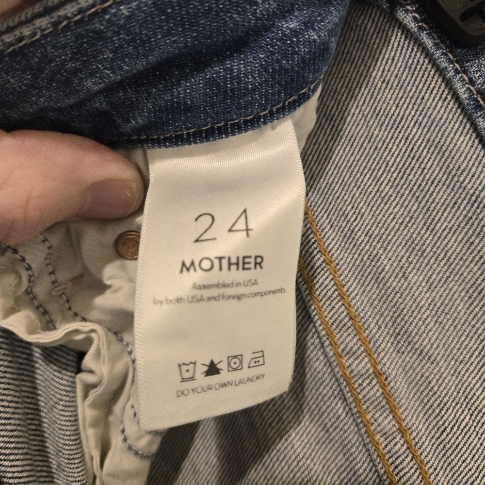 Mother High Waisted Looker Ankle Fray in Shoot To Thrill Size 24 - Picture 7 of 10